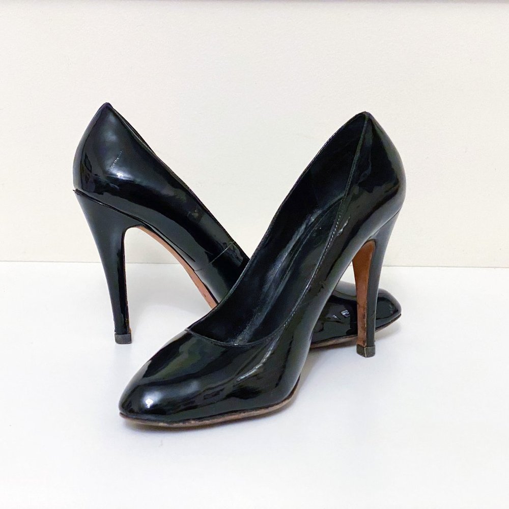 Aldo Black 4" Patent Leather Stiletto Pumps